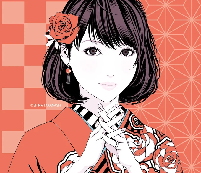 着物女子二人どすえピヨ🐥👘✨
#イラスト 