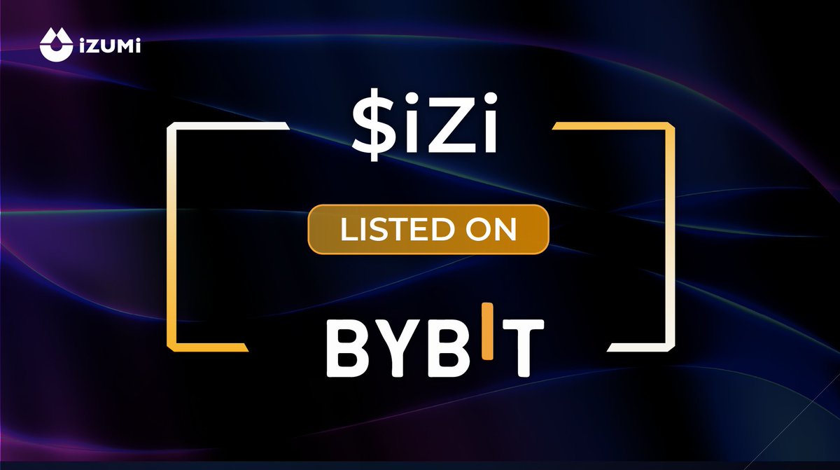 izumi_Finance's tweet photo. 🚀🚀🚀We just got listed on Bybit @Bybit_Official 

🍾🍾🍾A big thanks to all people that believe in us!!!
$izi #izumi #izumifinance #bybit https://t.co/df27kBlYHc