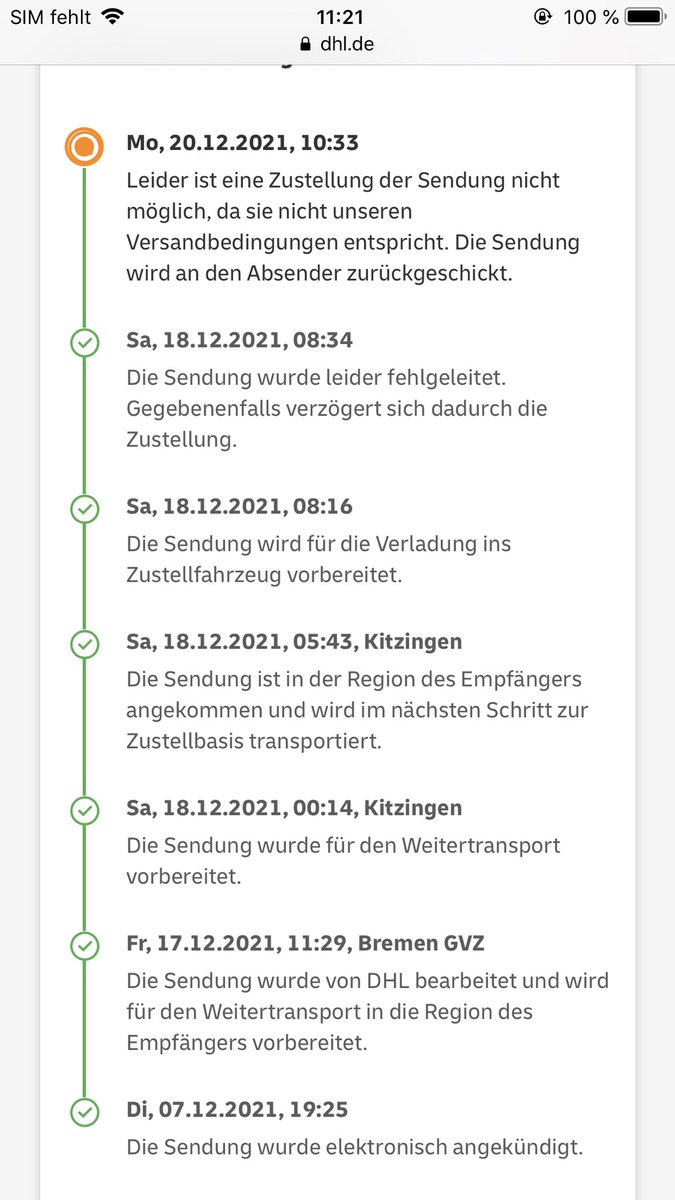 OceaneKsandrouy's tweet photo. Danke #DHL ich bin jetzt richtig sauer https://t.co/ZJMb3yCQMW
