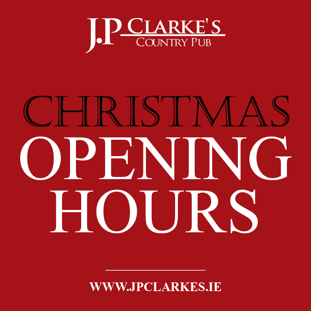 JPClarkes_'s tweet photo. Due to the new restrictions on hospitality, last orders will be 6:30pm daily until further notice.

Christmas Eve: 12pm-3pm (currently fully booked)
Christmas Day and St. Stephen's Day: Closed
27th December onward: Open everyday from 12pm till 8pm, last orders at 6:30pm. https://t.co/3zaUFKaeZJ