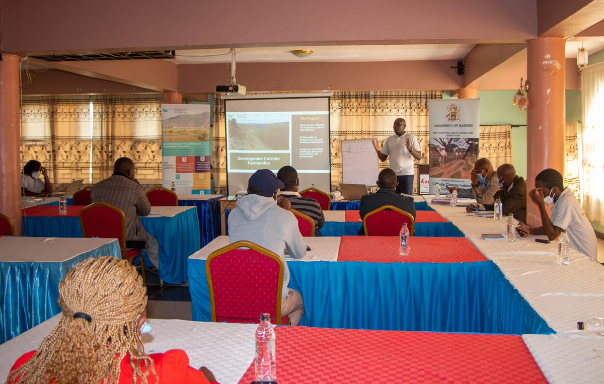 ACC_Africa's tweet photo. Next stop for @devcorridors was Kajiado &amp; Narok Counties. @cathysang9, @jadunga, #SteveOkoth &amp; #VivianNjogu presented 3-year research findings that assessed the interactions between corridor projects with water resources, key biodiversity areas and land use change within the SGR. https://t.co/iDPHlr2yza