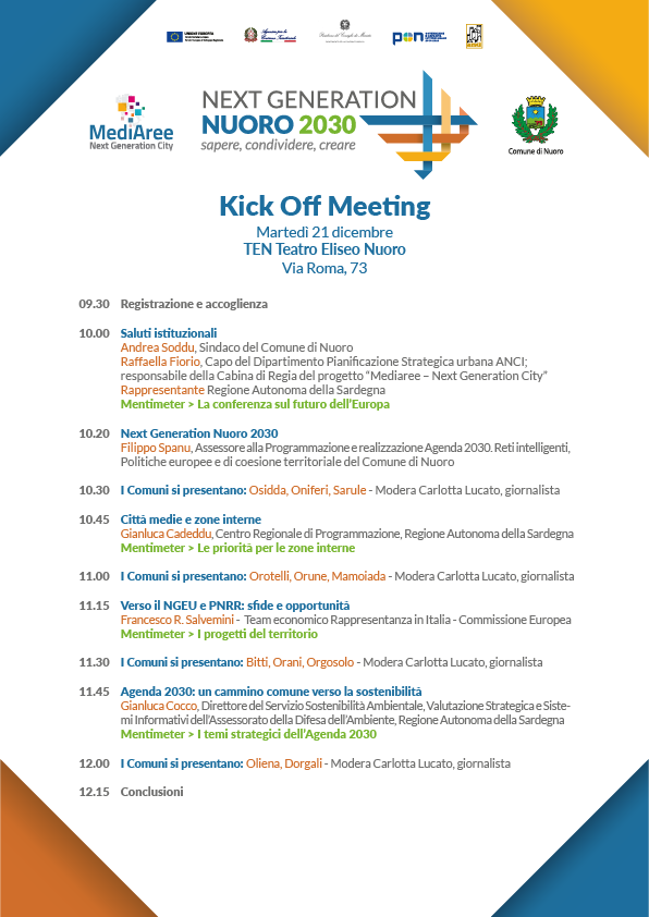MediAree_NGC's tweet photo. Attivare connessioni e servizi per accompagnare lo sviluppo del Nuorese è l’obiettivo di @NG_Nuoro2030, al via domani 21 dicembre.
🌐 News https://t.co/rFdYS8yQRU
🔴 Diretta streaming su https://t.co/bhFsoxK2IZ
#MediAree #MNGC #ngnuoro2030
#CittàPilota #AreaVasta https://t.co/vZwusbbJum