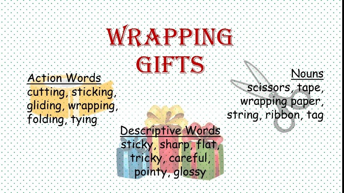 Get your little ones involved in gift wrapping – it’s the perfect opportunity to encourage vocabulary development! 🎁 ✅You are face to face with your child and down at their level ✅You can talk about what you are doing ✅You can highlight and repeat any new words