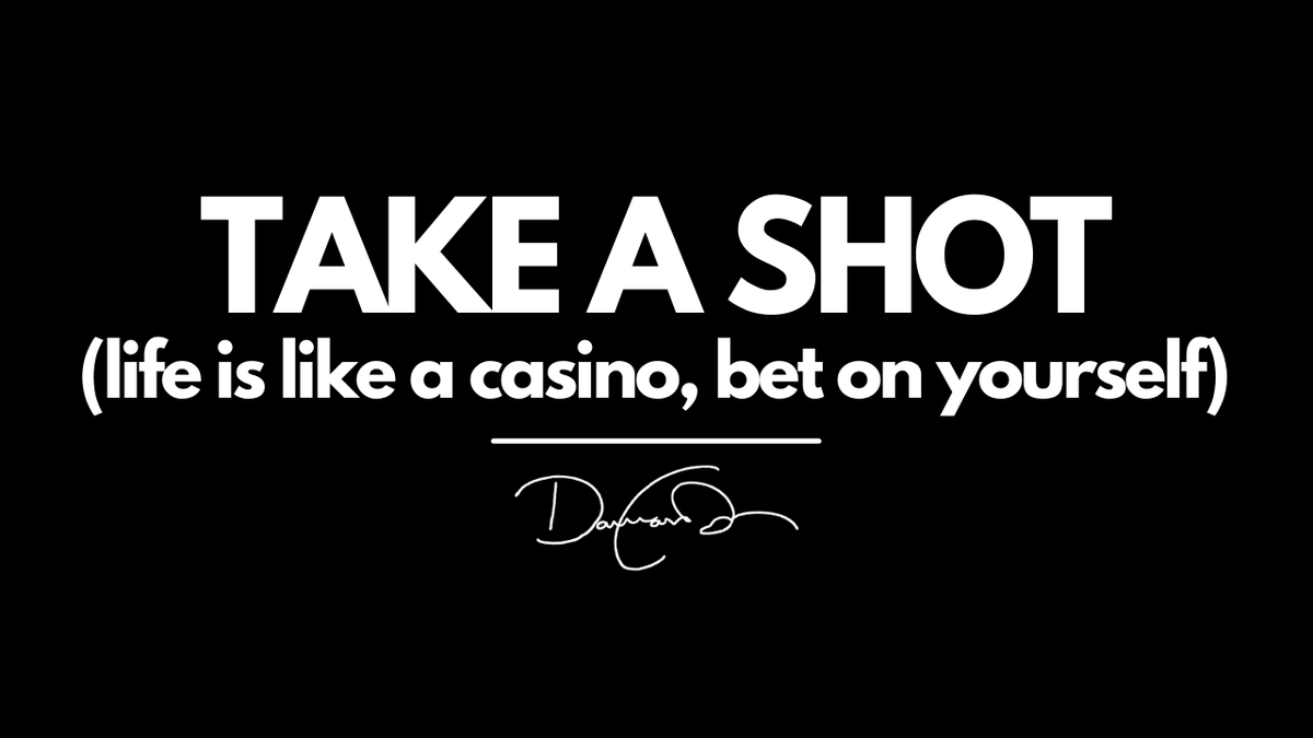 In life- you must take the shots.
Life is about taking shots- unfortunately, many cower to fear instead of gambling on themselves. 
danacavalea.com/blogs/train-li…