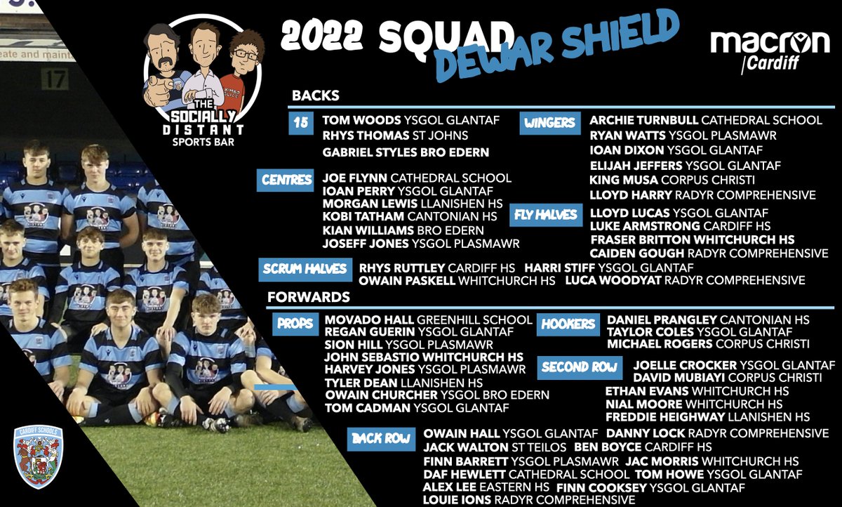 RygbiCaerdydd's tweet photo. 💙🖤Dewar Squad 2022💙🖤 https://t.co/1LLhuJ9WmG