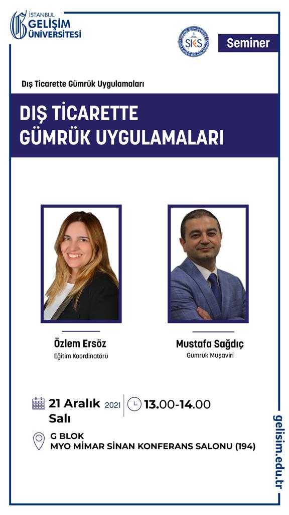 ÜNSPED Gelişim Akademimiz (UGA) ve İstanbul Gelişim Üniversitesi iş birliğinde Dış Ticarette Gümrük Uygulamaları konulu seminerimiz gerçekleşecektir.

#dısticarettegumrukuygulamaları #istanbulgelisimuniversitesi #unspedgelisimakademisi #uga #ithalat #ihracat #ugm #unsped