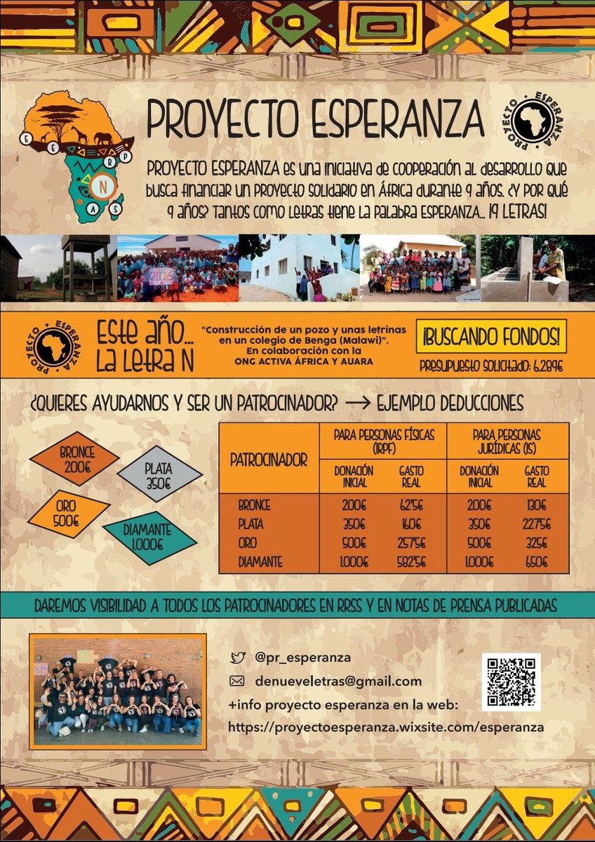 pr_esperanza's tweet photo. Hoy os presentams nuestra siguiente letra,la "N" y cn ella os invitams a conocer a .@Africactive  y .@AUARA_H2O cn quienes colaborarems¿Conseguiremos financiar el pozo y ls letrinas necesarias en un cole d Malawi?Bscamos empresas solidarias q quieran ser patrocinadors,te apuntas? https://t.co/vsn0U2FJM2