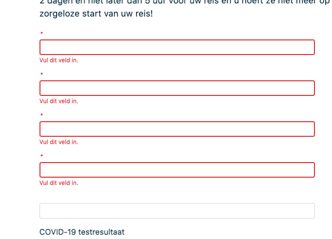 Beste <a href="/KLM/">KLM</a> De veld namen missen bij het covid formulier: klforyou.force.com/s/covidform?la…

Wat is de juiste volgorde?