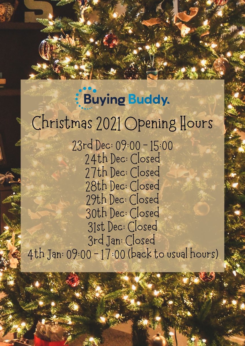 Buying_BuddyLtd's tweet photo. We’re officially on our final few days before Christmas!

So, now is the perfect time to give us a call – 01283 499032 – to get your used car stock needs taken care of!

#BuyingBuddy #OpeningHours #FinalFewDays #Christmas https://t.co/TbUQgNZF2u