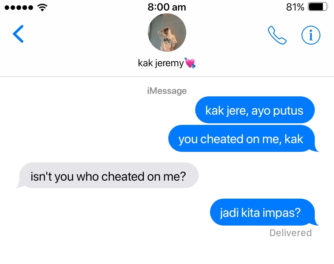 "jadi kita impas?"

— jaehyun very short au