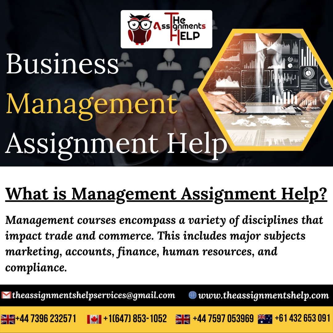 tasignmentshelp's tweet image. Are you seeking valuable management assignment writing help?
order your assignment now!
#managementassignment #managementassignmentwritinghelp #assignmentshelp #assignment #help #business #businessmanagment #businessmanagementassignment