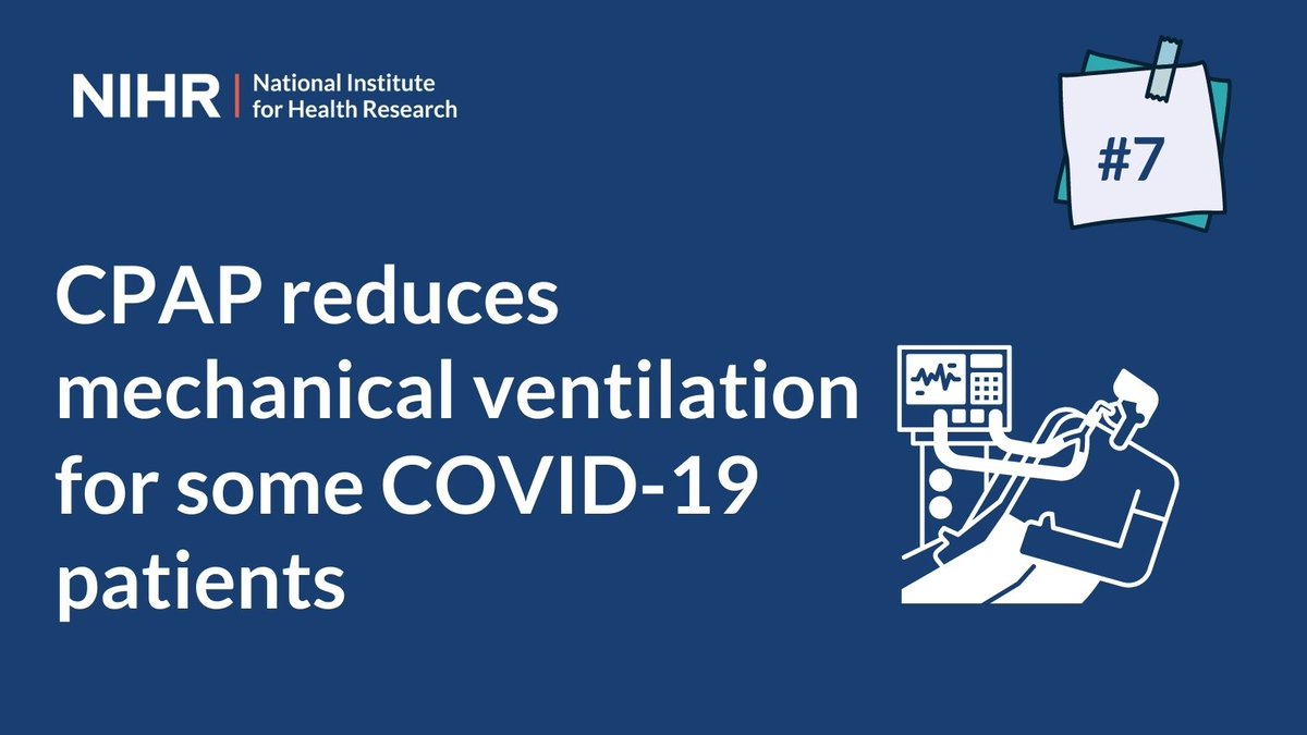 National Institute for Health and Care Research (@nihrresearch) on Twitter photo In August, a landmark study, <a href="/recovery_rs/">RECOVERY-RS</a> demonstrated that invasive ventilation in hospitalised #Covid19 patients could be reduced by using continuous positive airway pressure (CPAP) instead.
nihr.ac.uk/news/recovery-…
#ResearchHighlights In August, a landmark study, <a href="/recovery_rs/">RECOVERY-RS</a> demonstrated that invasive ventilation in hospitalised #Covid19 patients could be reduced by using continuous positive airway pressure (CPAP) instead.
nihr.ac.uk/news/recovery-…
#ResearchHighlights