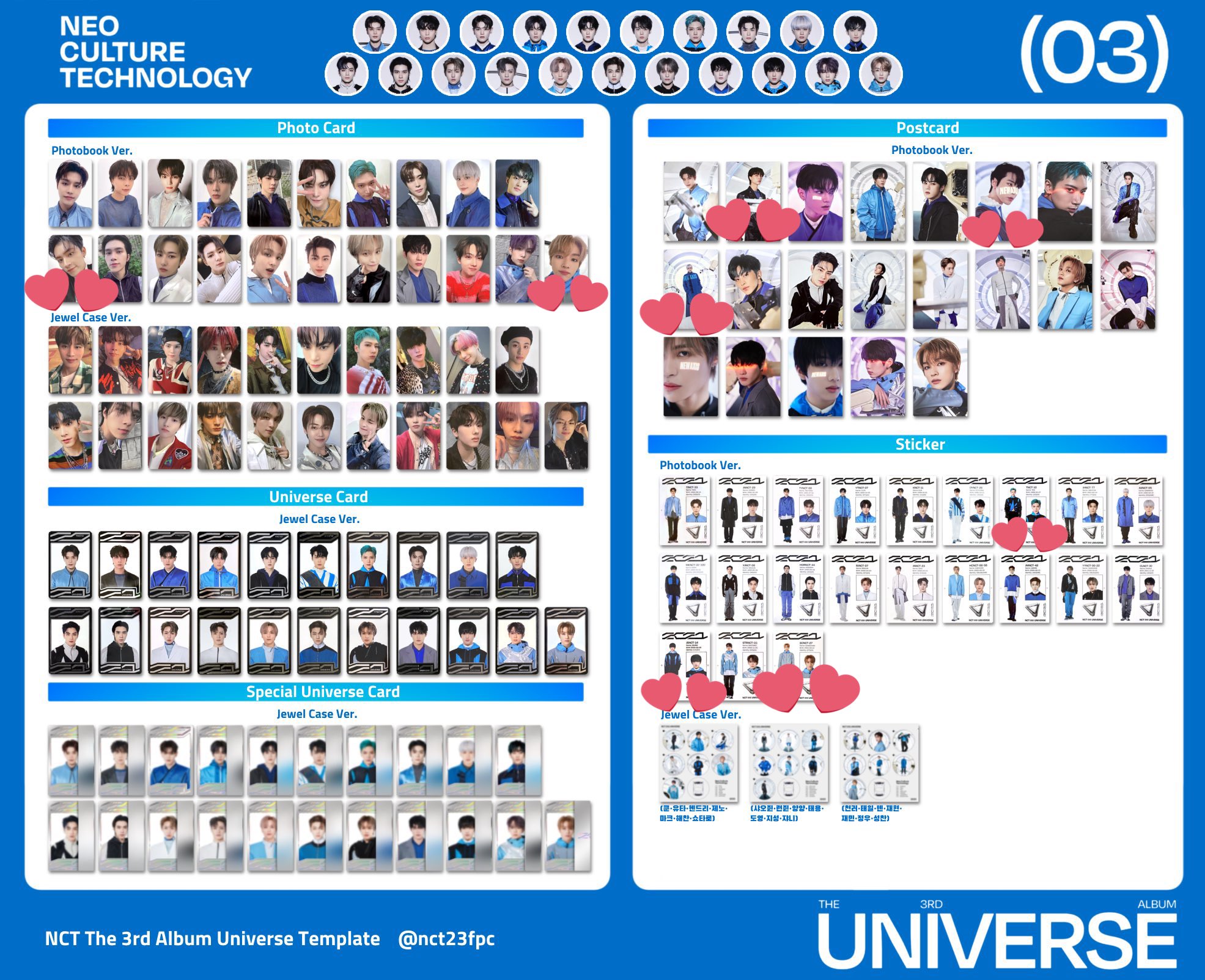 nct  ヘチャン スペシャル トレカ universe ユニバース