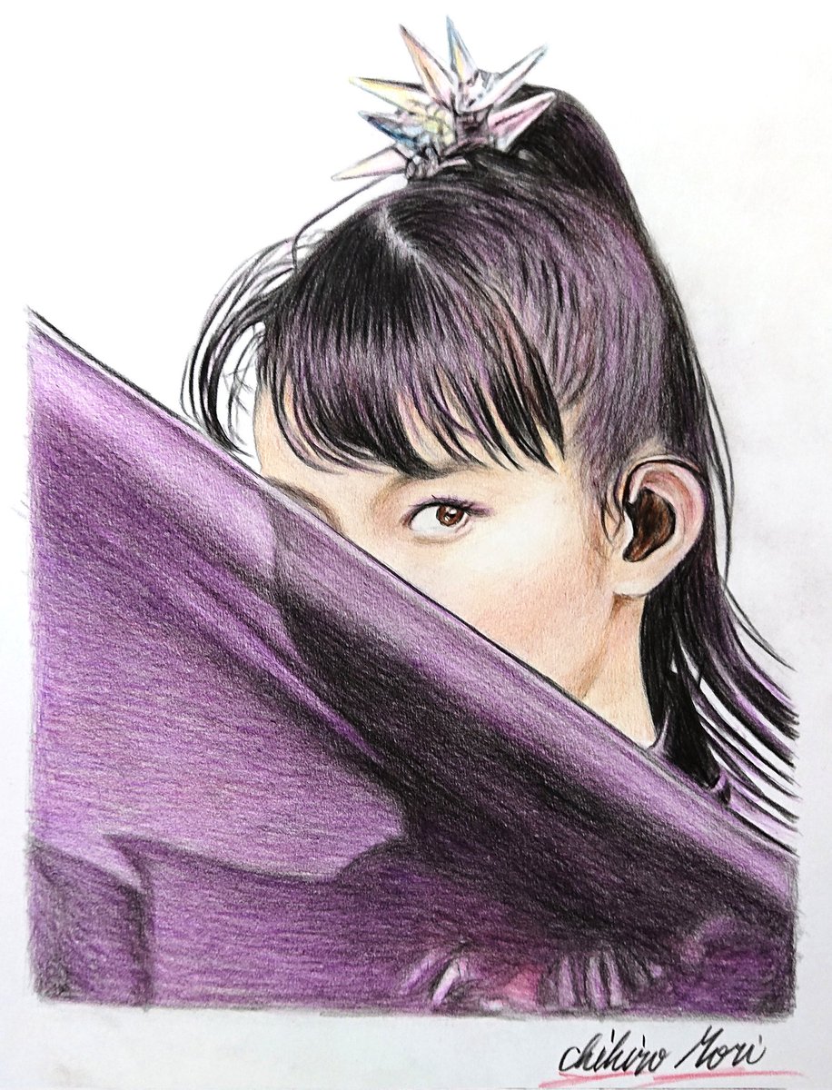 ちーちゃん☺︎シンプルなモノクロ鉛筆画