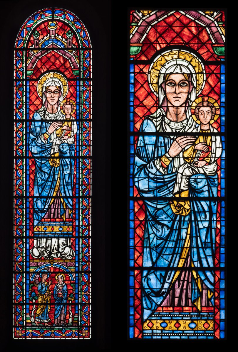 ADVENT CALENDAR DAY 20
🎄
This large stained-glass window featuring Mary holding the Christ Child is one of nine lancet windows in Glencairn’s Great Hall. These windows were reproduced in the 1930s by the Bryn Athyn glassworks. More information here: bit.ly/3slxHkA