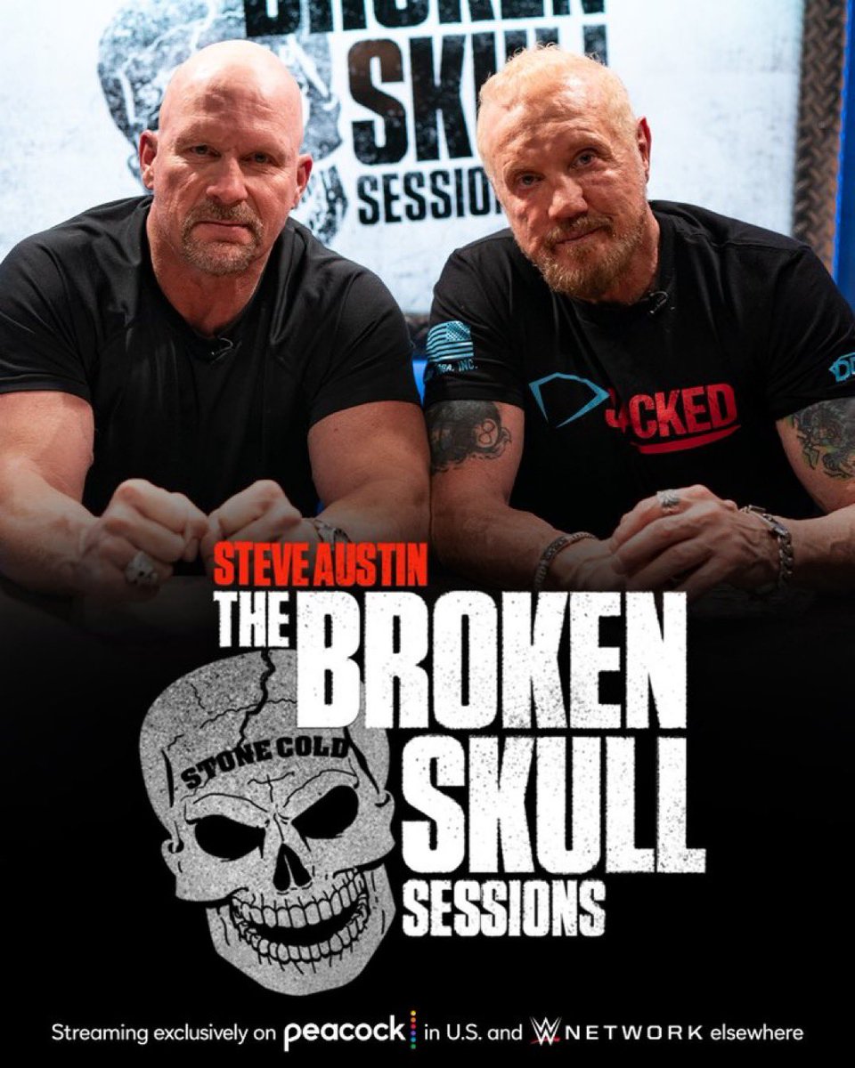 WWEFrance's tweet photo. Un nouveau #BrokenSkullSession avec @RealDDP est disponible à la demande sur le @WWENetwork! 

💥 BANG! 💥@steveaustinBSR https://t.co/EISgm2aVw3
