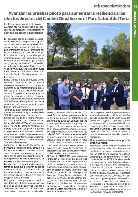 .<a href="/lasprovincias/">LAS PROVINCIAS</a> ha publicado el "Quien es quien en la economía valenciana".

En la página 93 se incluye un artículo sobre el #ProyectoGUARDIAN, financiado al 80% por la #UE y con un presupuesto final de 5,5 MM de € para aumentar la resiliencia a #IIFF 

online.fliphtml5.com/ulzz/jkdr/#p=92