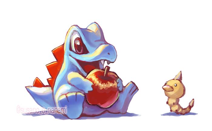 「ワニノコ #pokemon #Totodile 」|すさノお@イラストとゲームとポケモンのイラスト