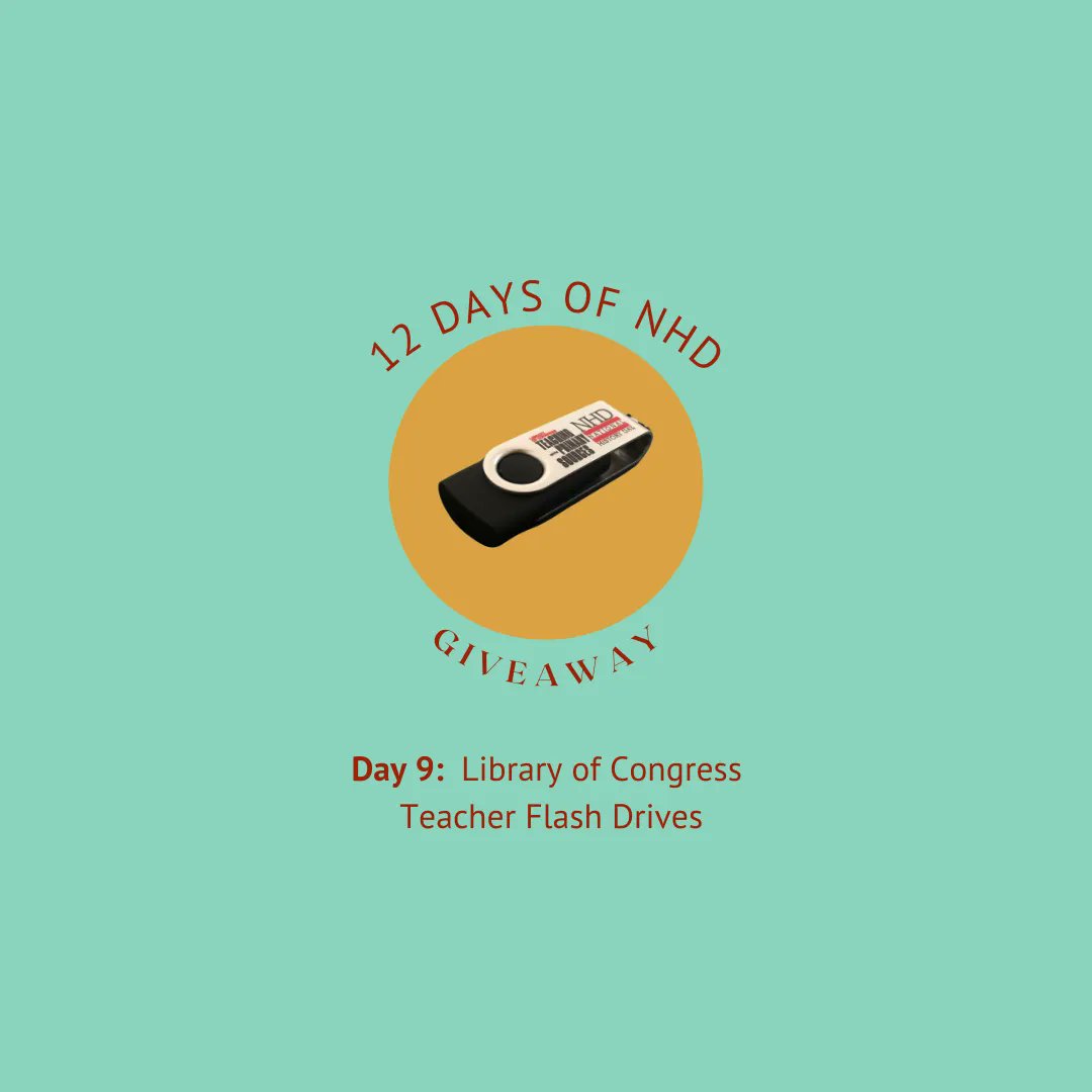 NationalHistory's tweet photo. Teacher appreciation alert! On the ninth day of #12DaysOfNHD, we are giving away GUIDE TO STUDENT RESEARCH AND HISTORICAL ARGUMENTATION flash drives co-created with @librarycongress to ten lucky winners! (Only on Instagram @NHDContest: https://t.co/txwtxrqeun) #Giveaway #NHD https://t.co/7sveAIoJgu