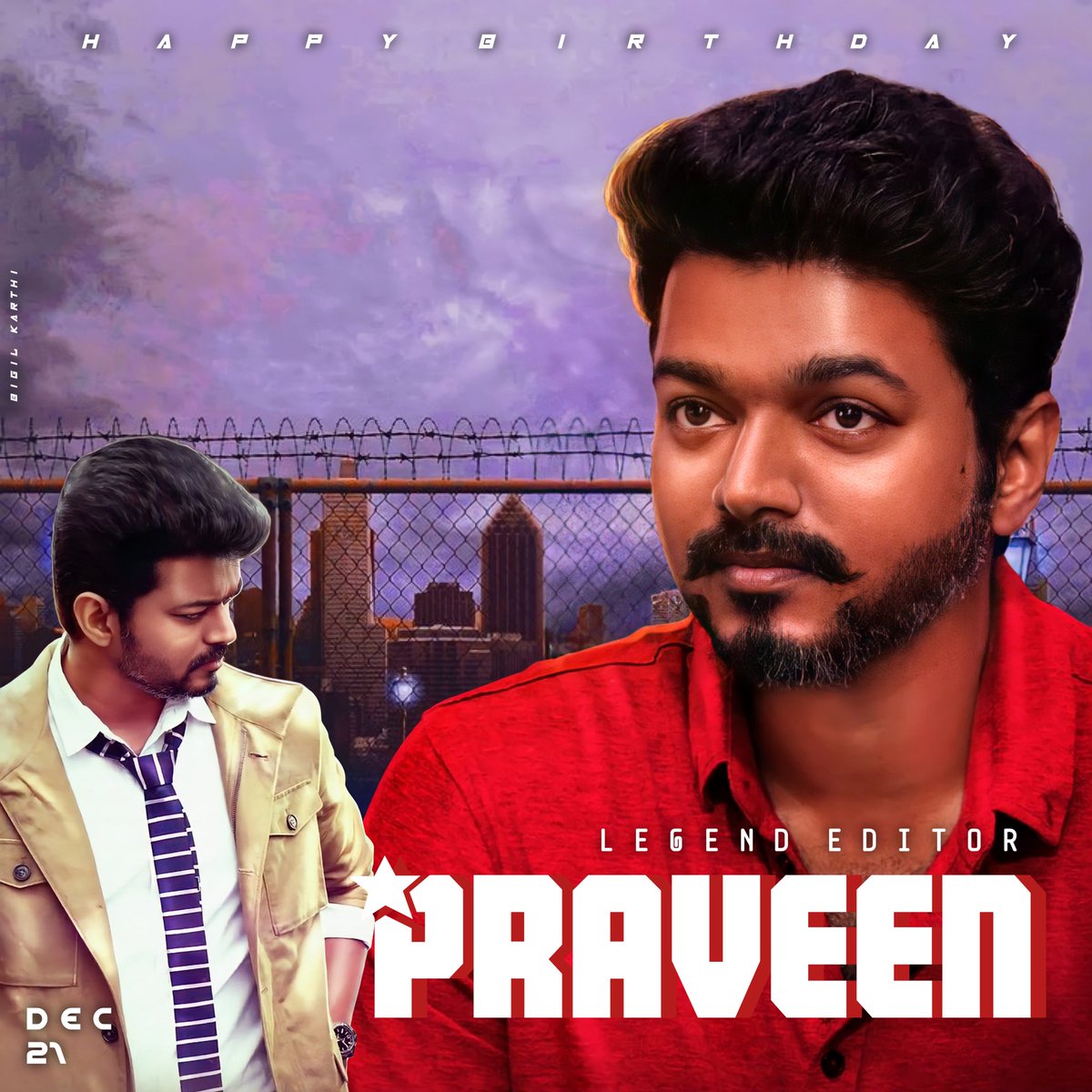 MahaSk19's tweet photo. Happy To Release the Special CDP Design for Legend Editor @PRAVEENCREATIO4 Birthday 💐😍❤❤🎂

Design : @Itz_KarthiVfc6 

#HappyBirthdayLegendPraveen 
#HBDLegendPraveen
#Master @actorvijay #Beast https://t.co/gK1jhoDbjD