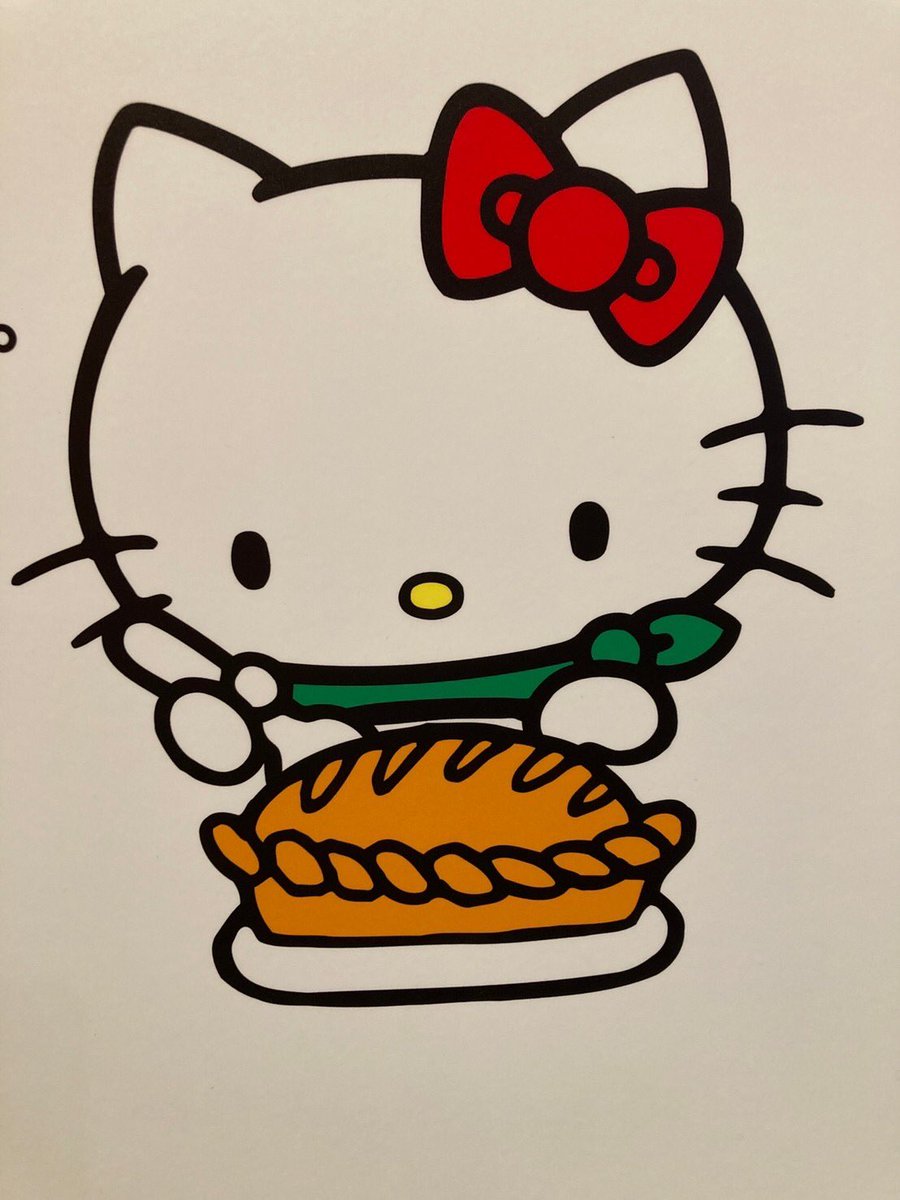 キティママ サンリオ展 には好物の「ママが作ったアップルパイ」を食べるハロー
