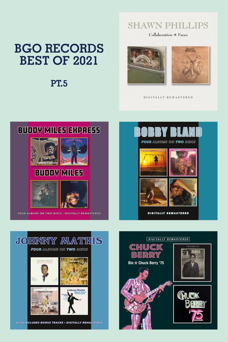 BGO_Records's tweet photo. BGO RECORDS - BEST OF 2022 (Pt.5)

Shawn Phillips/Buddy Miles/Bobby Bland/Johnny Mathis/Chuck Berry

All available now from https://t.co/STl5APFxh7 https://t.co/f2CXPoPi4s