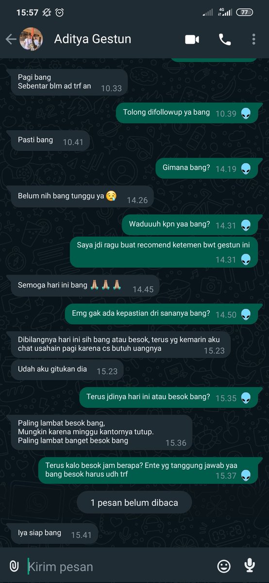 ubulshit_'s tweet photo. Ini chatan terakhirnya https://t.co/oylMpnLh1v
