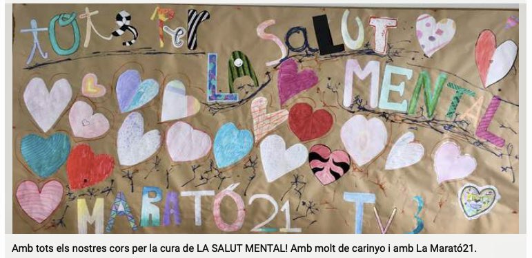 VedrunaGirona's tweet photo. Les classes de 1r ESO hem participat a #PintaLaMarató2021 creant, reflexionant, aprenent i solidaritzant-nos amb @la_marato i la Salut Mental. #decididament #escolacompromesa #vedruna #girona #intensament
#VisualiPlastica #ArtEducation @VedrunaCat https://t.co/fuI8oQa6Jv