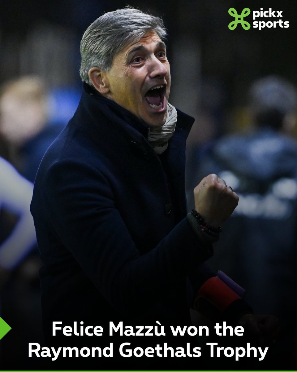 PickxSports's tweet photo. Best club in D1A currently 👉 @UnionStGilloise
🟡🔵
Best coach 👉 Felice Mazzù 🟡🔵

#pickxsports #football #unionsg #unionsaintgilloise #felicemazzu #mazzu #raymondgoethals #trophy https://t.co/e6eB4a0BVW