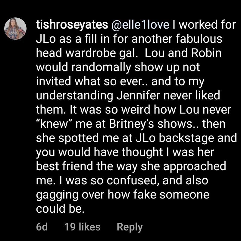 Jennifer Lopez Hates Lou Taylor and Robin Greenhill - Britney Community