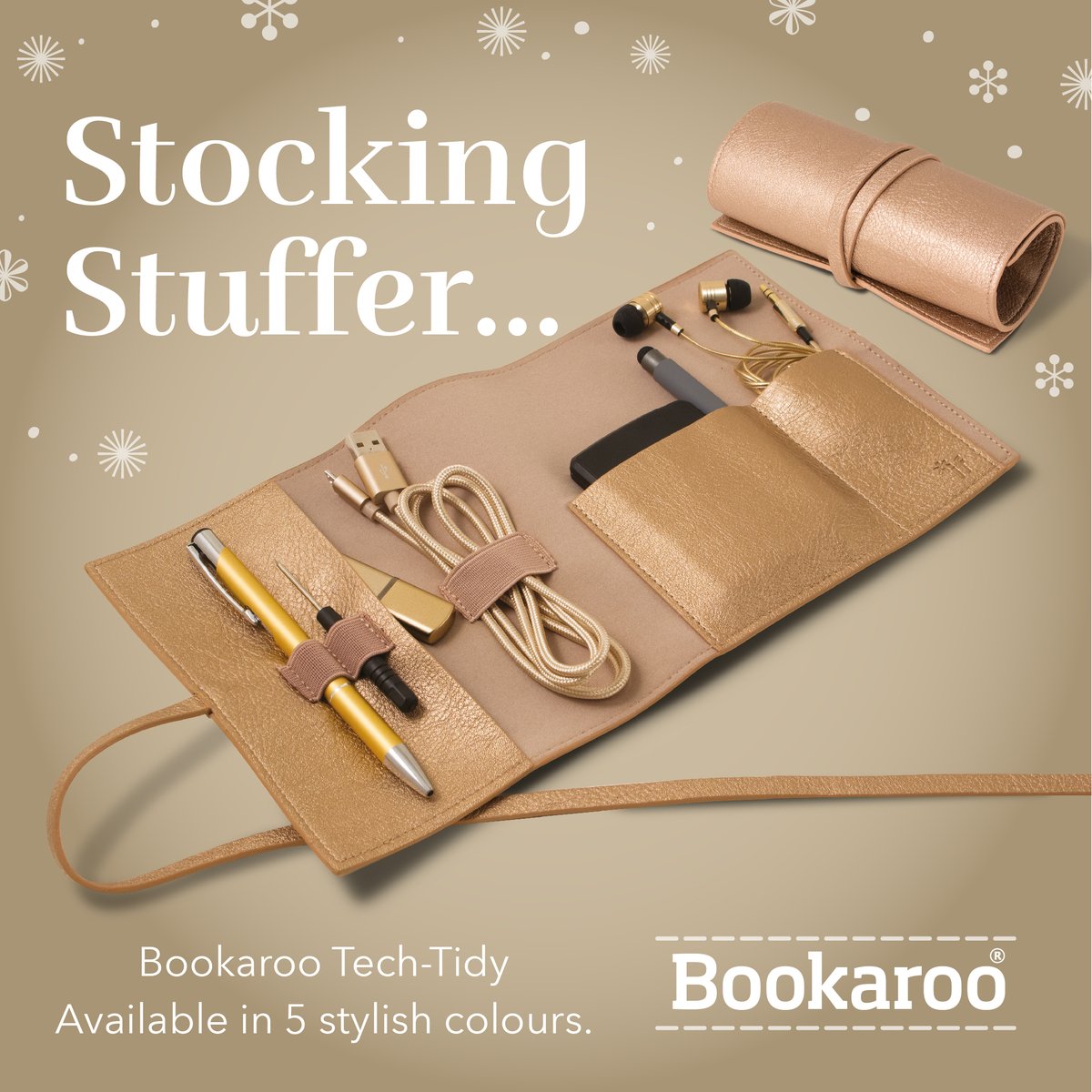 if_usa's tweet photo. This smart and versatile roll-out case is designed to neatly hold your cable spaghetti in the most stylish un-techy looking way. Available from online gift stores or Bookaroo sellers. 
#shopindie #stockingstuffers #holidayseason #christmasiscoming #xmasgifts #FestiveSeason https://t.co/iYdBdqj7zf