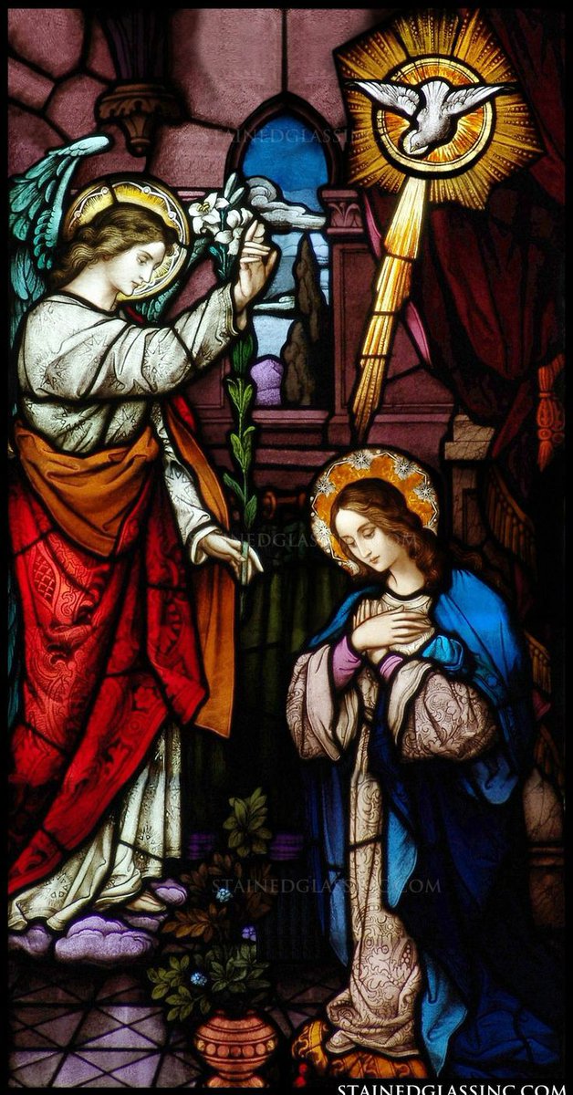 'Hail,full of grace! the Lord is with you!' 
'Do not be afraid,Mary, for you have found favor with God.'
'For nothing is impossible for God'
'Behold I am the handmaid of the Lord! Let it be done to me according to thy word.'
Luke:1:26-38

#TheAnnunciation