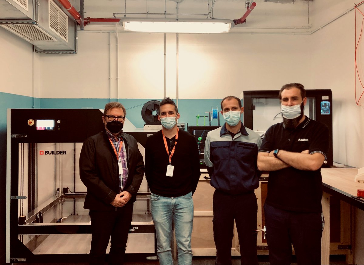 builder3Dprint's tweet image. Last week we installed a brand new Builder Extreme 3000 PRO at @AirbusHeli in France. With the 3000 PRO, Airbus Helicopters is now able to 3D print large and complex prototypes and tools. Special thanks to @3decouverte. #3dprinting #builder3dprinters #airbus #prototyping