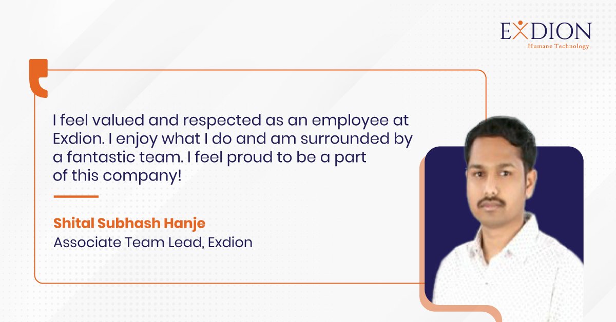 exdioninsurance's tweet photo. Our employees love working at Exdion. Here's what Shital Subhash Hanje has to say.
#employeexperience #employeetestimonial #Exdion https://t.co/NwvHrIAWZG