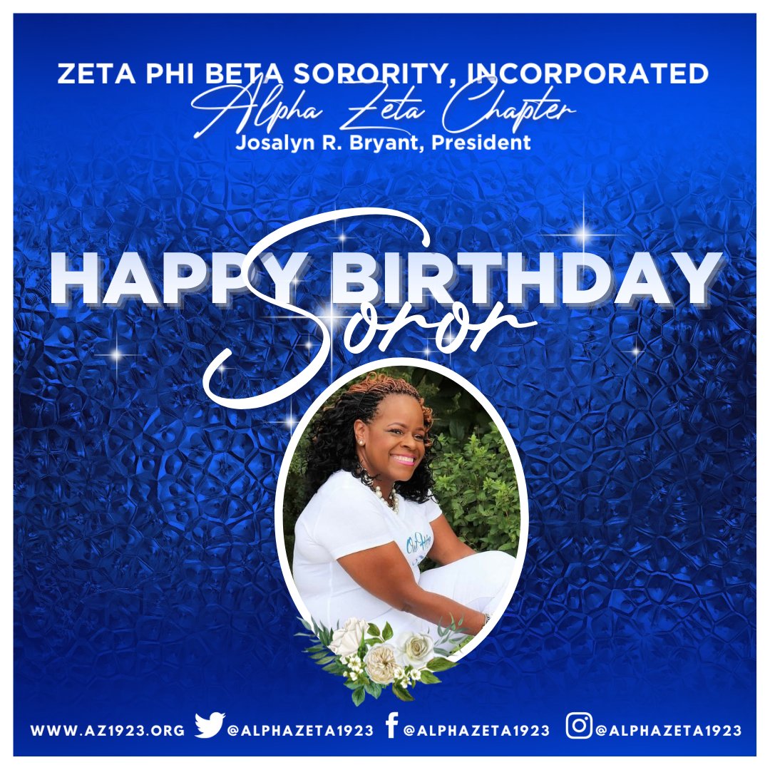 alphazeta1923's tweet photo. Alpha Zeta Chapter would like to send a Oh So Blu-Ti-Ful Happy Birthday to Soror Michelle Robinson
Enjoy! 💙

#AZ1923 #baltimorecityzetas #zphib2021 #zphibmd https://t.co/kGQOO34eEq