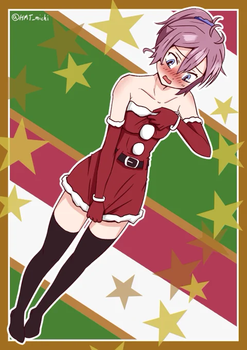 これは新聞のネタがなくなり自分でサンタコスをしてみたけど後悔しているクリスマス青葉
#艦これ 