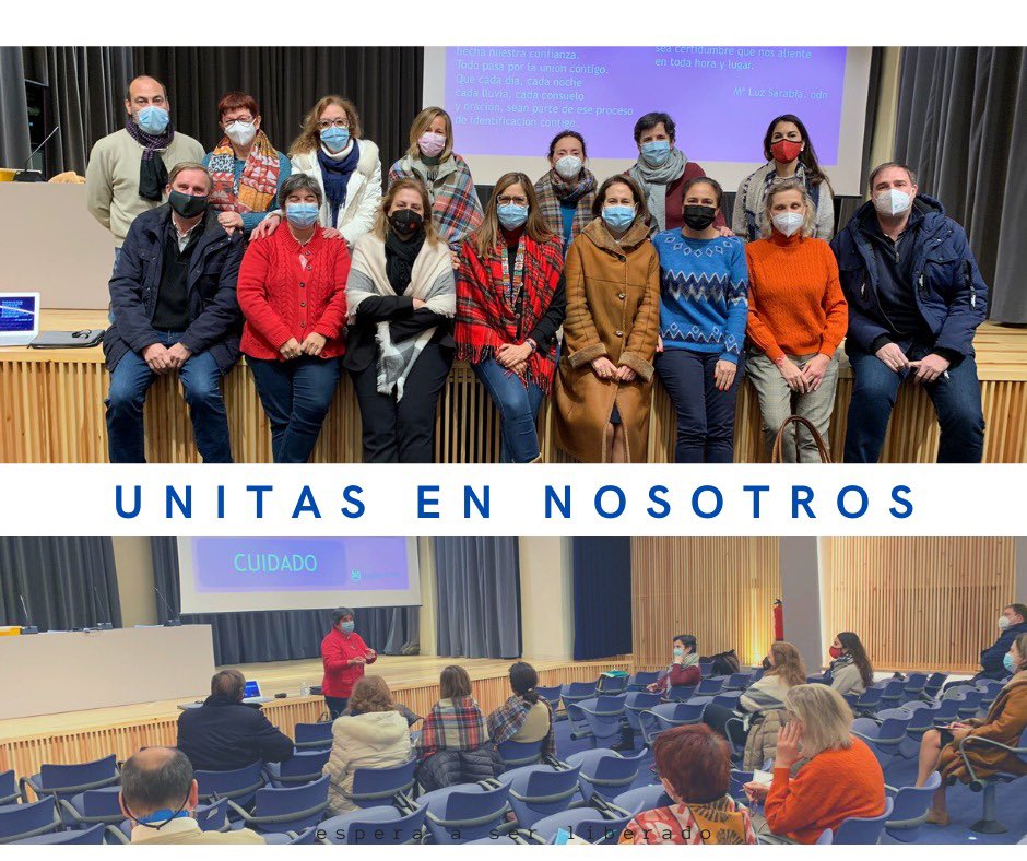 ciamariaz's tweet photo. Este sábado 18 de diciembre María José Sanz y Mari Luz Sarabia han presentado el modelo UNITAS "Evangelizar educando y educar evangelizando", a los catequistas de Comunión y Confirmación, en el salón de actos de nuestro colegio.
#unitascmz2122 
#agradeciendolavidaencompañía https://t.co/nQEUdL7T5L