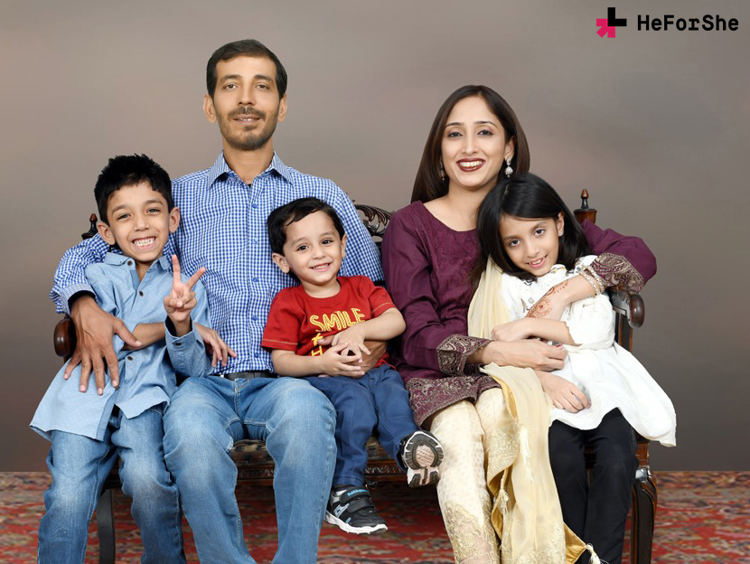 "Dreams have no gender - my wife pursued her studies even after bearing 3 children. My daughter wants to become a rock-climbing champion. I will always support them unconditionally because their success is my success." Atif Khan, a proud #HeforShe champion of UN Women🇵🇰.