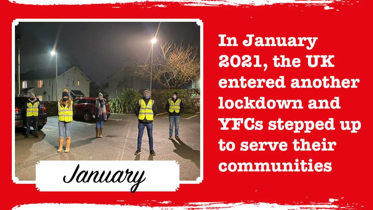 NFYFC's tweet photo. We're sharing some 2021 highlights In the build up to Christmas and new year. 🎅🌲

January kicked off with another lockdown in the UK but YFCs sprang into action to support communities and NFYFC adapted Curve training  modules for online delivery. 🙌 

#YoungFarmers https://t.co/qUZ0AkysGR