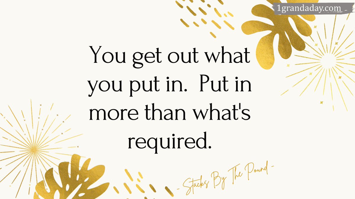 stackabundance's tweet image. You get what you put in.
#howtomakemoneyonline #howtomakemoneyfromhome #motivation #inspirational #affiliate #makemoneyonline #passiveincome #residuleincome