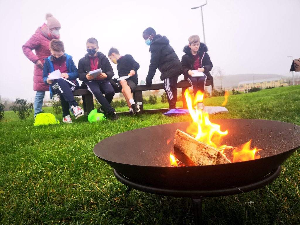 scoil_an's tweet photo. End of term Reflection Fire! 
3rd class enjoyed a fire and hot chocolate this morning as they reflected on the term. They shared their biggest achievements and funniest moments. A wholesome morning all round!
#outdoorlearningireland #outdoorlearning https://t.co/VKlEFjFVHd