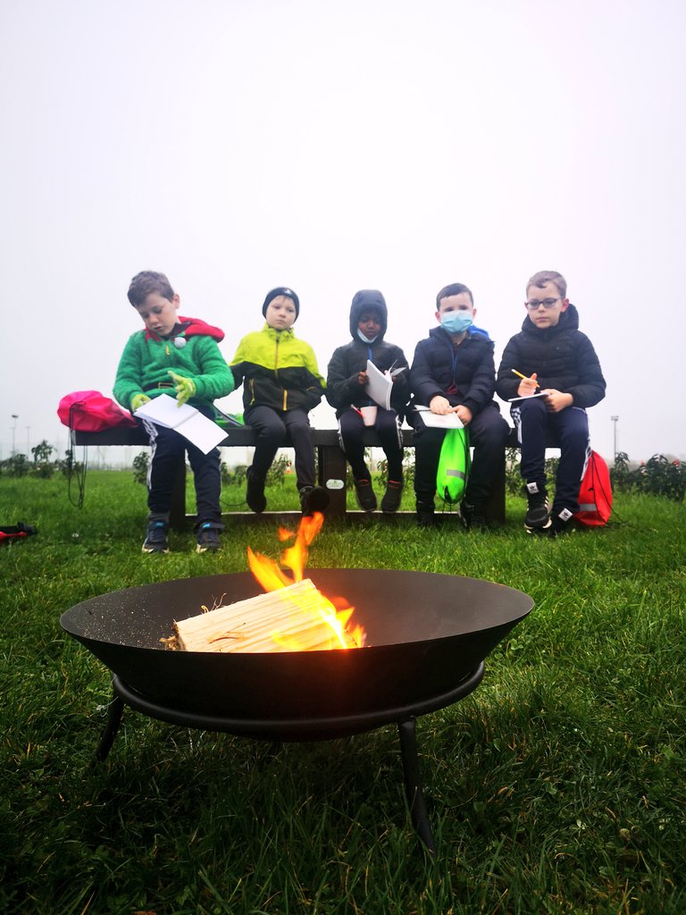 scoil_an's tweet photo. End of term Reflection Fire! 
3rd class enjoyed a fire and hot chocolate this morning as they reflected on the term. They shared their biggest achievements and funniest moments. A wholesome morning all round!
#outdoorlearningireland #outdoorlearning https://t.co/VKlEFjFVHd
