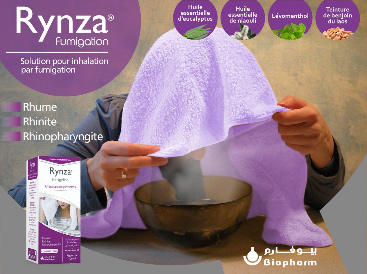 BiopharmDz's tweet photo. La fumigation, ça libère !
Un procédé ancestral qui fait appel à la vapeur d'eau pour véhiculer les composants volatils des huiles essentielles, pour agir rapidement et efficacement contre les affections respiratoires. https://t.co/0xNCvw07lj