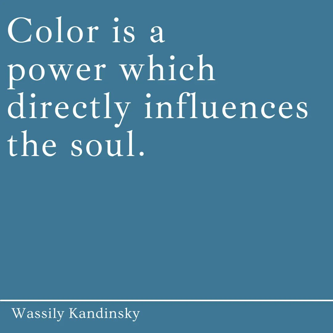babylonarts's tweet photo. "Color is a power which directly influences the soul. Color is the key-board, the eyes are the hammers, the soul is the piano with many strings. The artist is the hand which plays, touching one key or another, to cause vibrations in the soul." - Wassily Kandinsky https://t.co/ClBP49Tlji