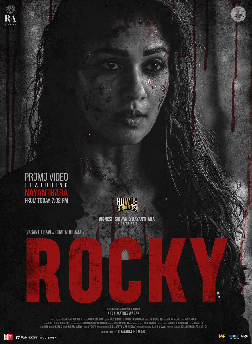 rameshlaus's tweet photo. Here it is. We are equally excited as you are.

"Kaalam Oru Dhrogi" - #Rocky Promo Video featuring Lady Superstar NAYANTHARA releasing at 7.02 PM 

#KaalamOruDhrogi #LadySueprstar #Nayanthara #RockyTheFilm #RockyFromDecember23 #RowdyPictures #RAstudios #RockyPromoVideo https://t.co/giycLQCD9b