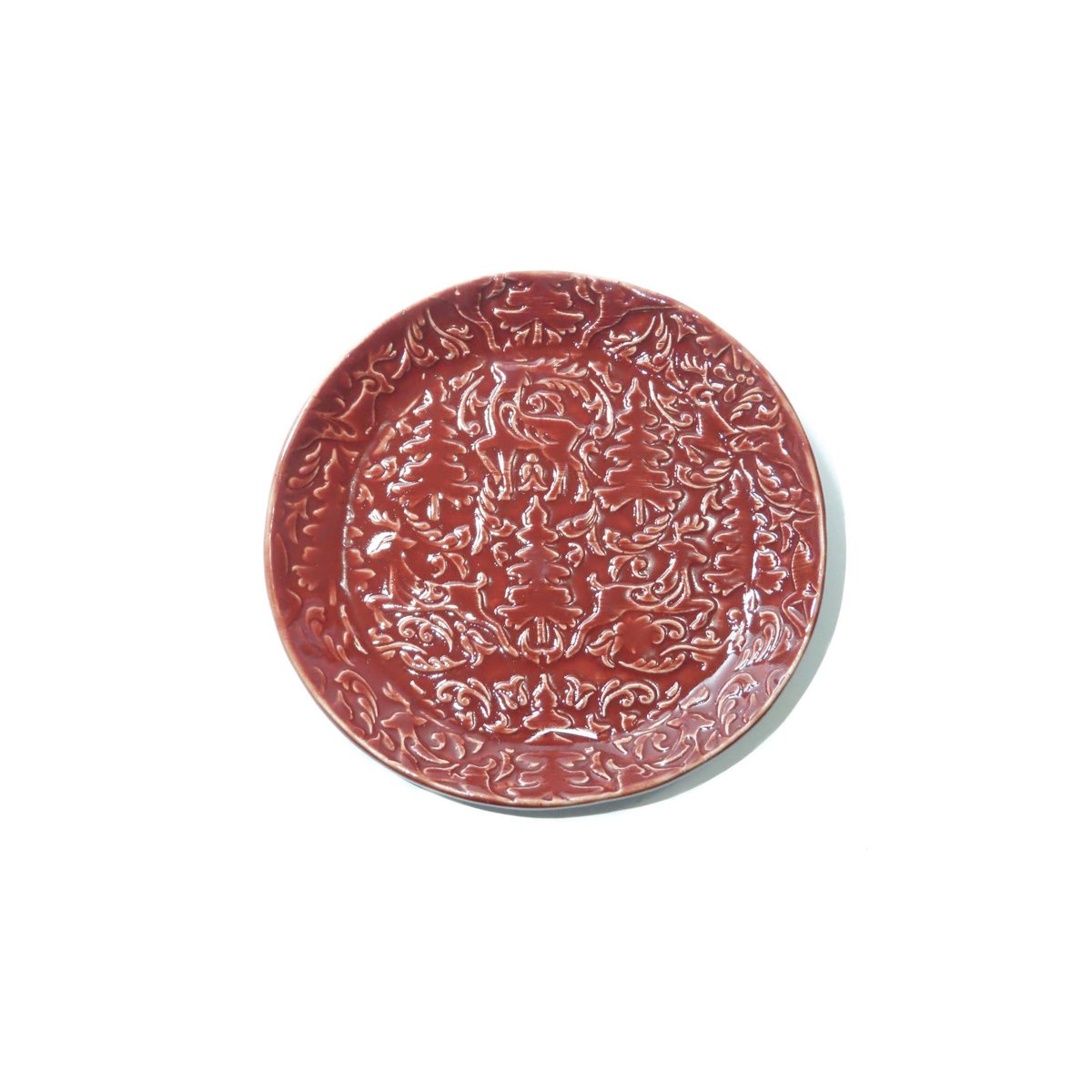 JKCJewelry's tweet photo. Red Ceramic Christmas Tree Deer Plate, Pottery Dish, Handmade Pottery, Home Décor, Winter Dish, Cookie Plate, Holiday Small Plate https://t.co/CZu8pCjJCB #pottery #Etsyfinds #art #ceramics #RoundDish https://t.co/TpSYG83uxG