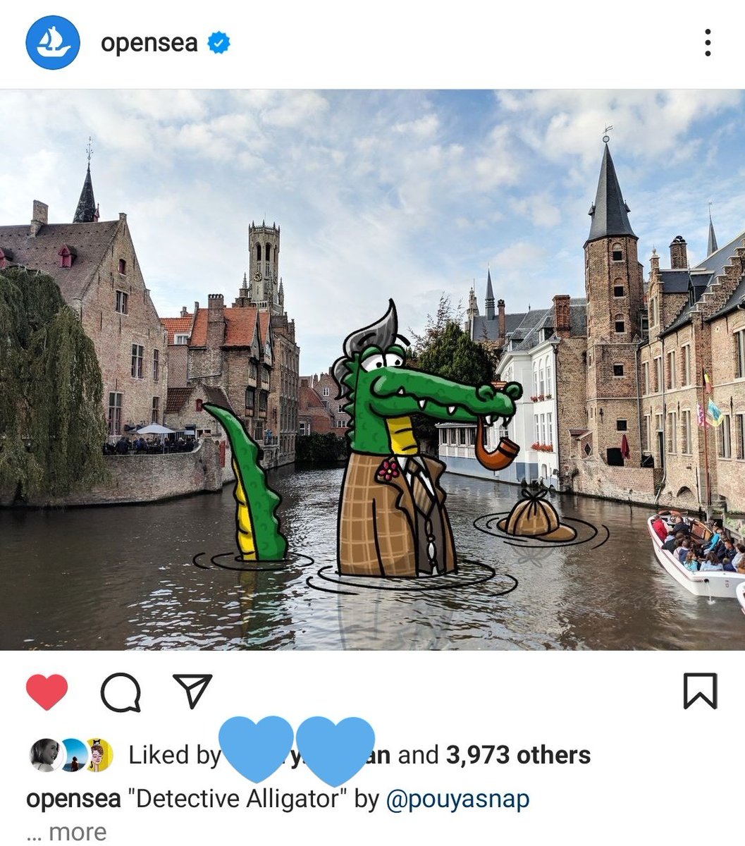 This is super amazing!💙 <a href="/opensea/">OpenSea</a> posted my work on their instagram. 🎉 
🔗 opensea.io/assets/0x495f9…

#NFT #NFTartist