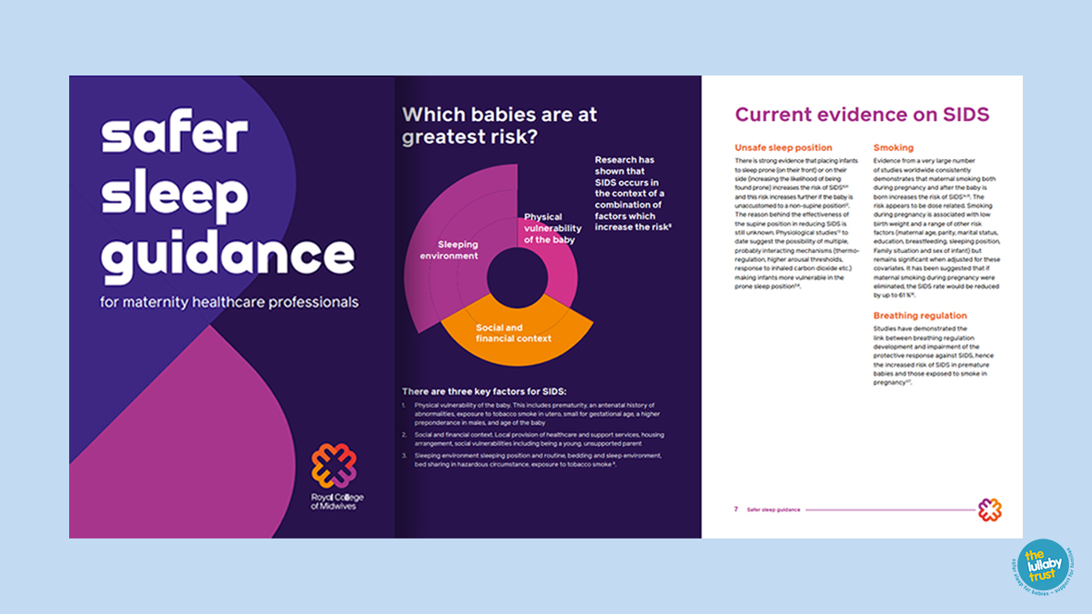 The Safer Sleep Guidance for Maternity Healthcare Professionals publication by <a href="/MidwivesRCM/">Royal College of Midwives 💙</a> is now live to view on their website with contributions from The Lullaby Trust and other great charities and professionals.
A really useful resource: bit.ly/3oZNUJS