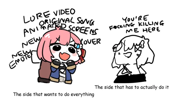 my two sides lately...... 