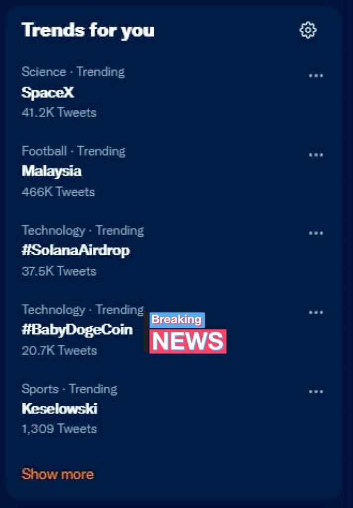 DavMoneyD's tweet photo. #BABYDOGECOIN Trending in #SINGAPORE And #MALAYSIA 🔥🚨 #BREAKINGNEWS #BABYDOGEARMY Let’s Keep Trending 🚀💯💪🏾😉 #Binance #Ethereum @babydoge @cz_binance @galdos_ben @BabydogeAlpha https://t.co/WxBKXe5TdG